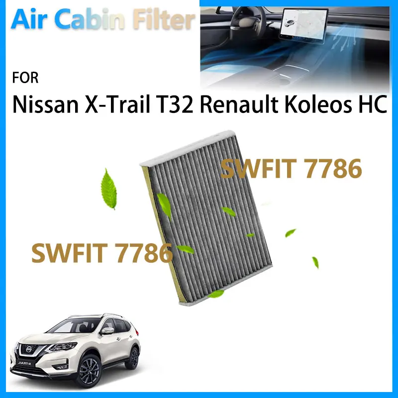 

Запасной автомобильный воздушный салонный фильтр для Nissan X-Trail X Trail T32 III 2014-2021 Renault Koleos II HC 2016-2023 272775081R 7701055109
