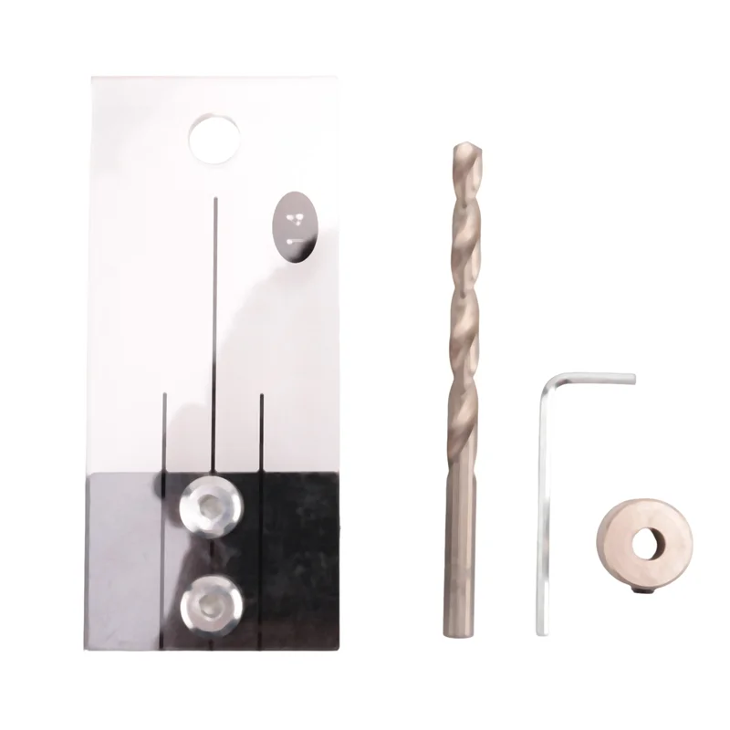 AB47-1Set Holzbearbeitung Gerade Loch Stanzen Locator Seite Loch Stanzen Locator Vertikale Puncher Kit 1/4 Zoll