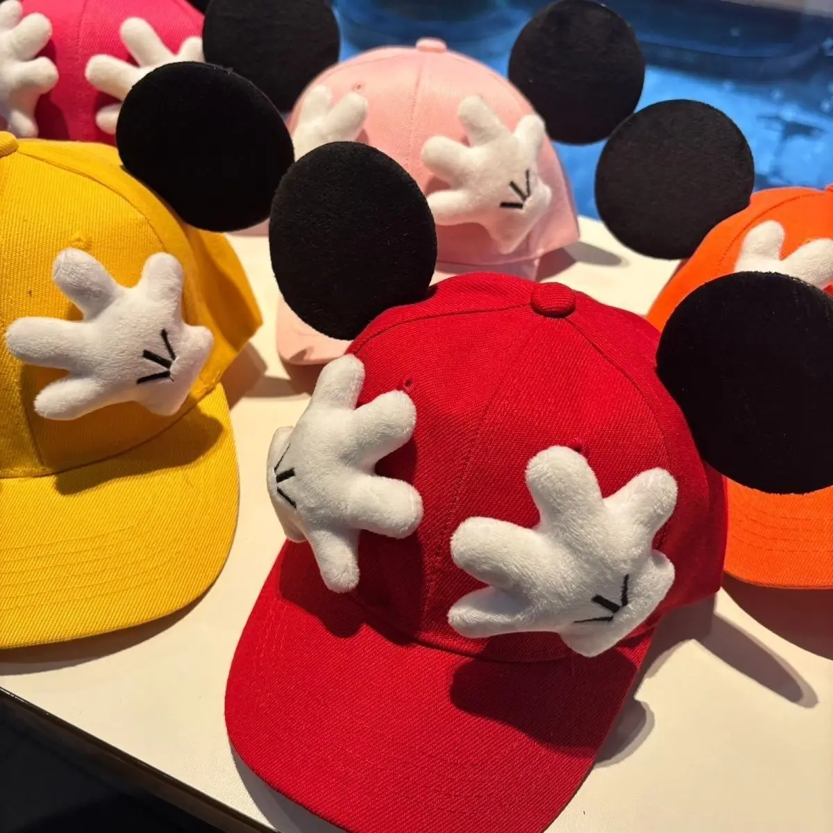 Parent-child matching set Cute Mouse ear Baseball Cap Adjustable Snapback Hat Children's Teens Adults Cartoon Sun Hat
