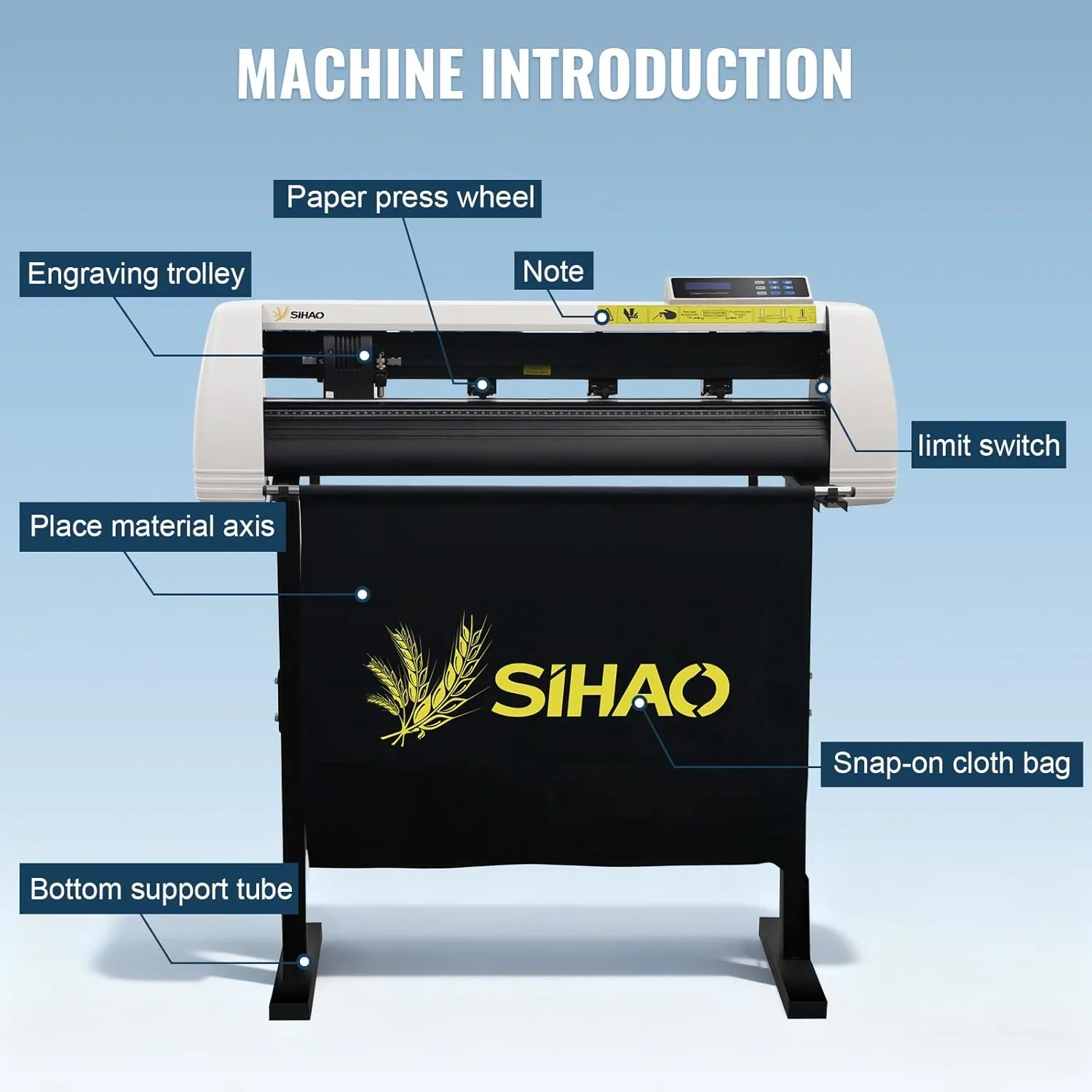 SIHAO Vinyl Cutter Machine cutting plotter Plotter Adjustable Force Speed Plotter Windows Software For Sign Making