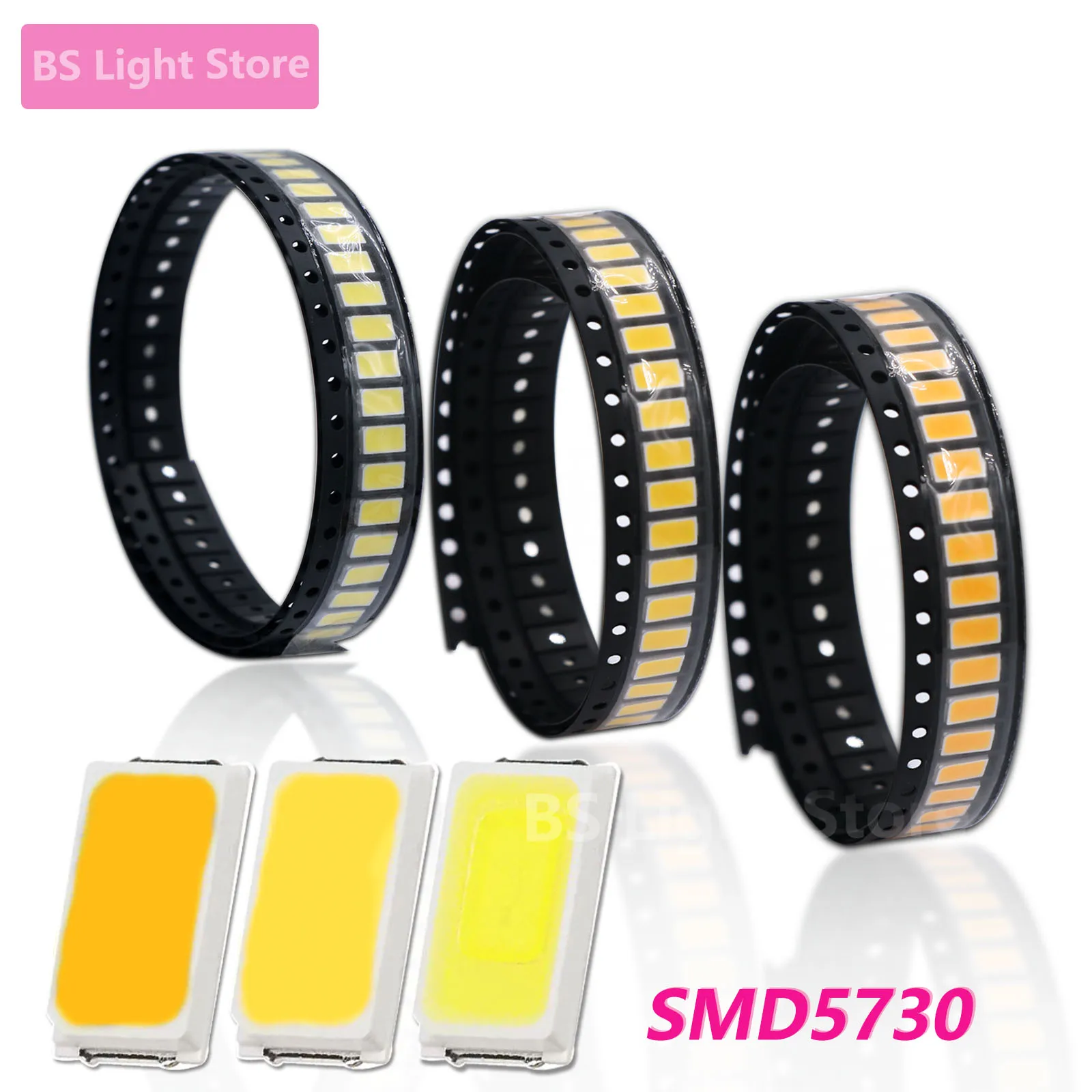 LED Bead SMD 5730 17*34 mil Copper Bracket 0.5W Projection lamp board, light bead light source Accessories 10/50/100/300/500pcs
