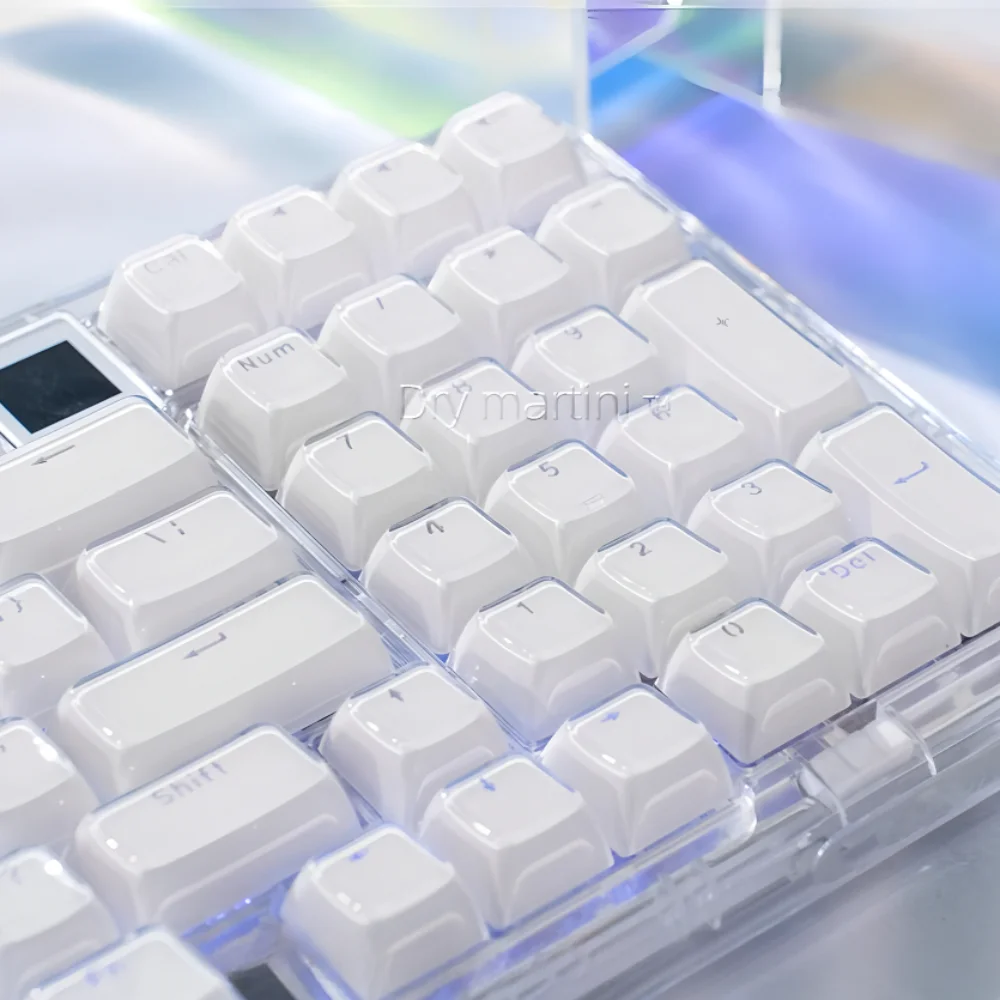 Crystal Jelly Key Cap Transparent PBT 104 Key OEM Dual Layer Office Game for Mechanical Keyboard 61/64/75/84/96/104