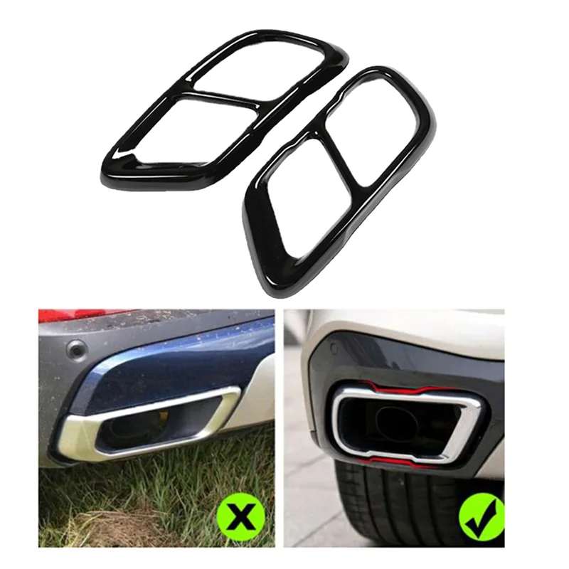 Tailpipe Trim Cover Exhaust Pipe Cover Tailpipe Cover Auto Parts for BMW X5 2019