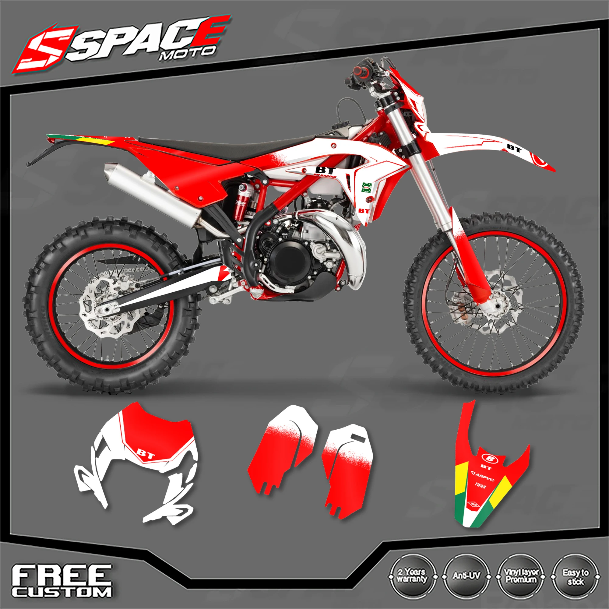 

SPACE Custom Motorcycle Graphics Background Decal for Beta 250 300 XTRAINER 2023 2024 2025 23-25 Enduro Stickers Kits 02