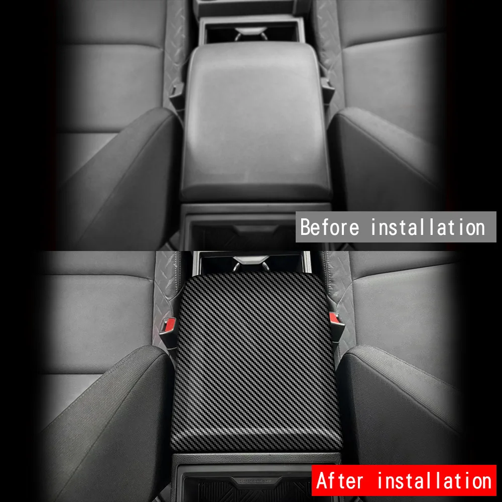 

Carbon Fiber Central Control Armrest Box Cover For Toyota Tacoma 2024 Armrest Box Full Protective Cover Car Acessories