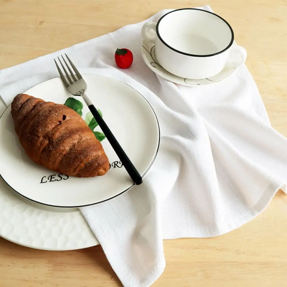 Multipurpose Table Decoration Cotton Linen Napkin Reusable Vintage Tea Towel Retro Soft Placemat Banquet