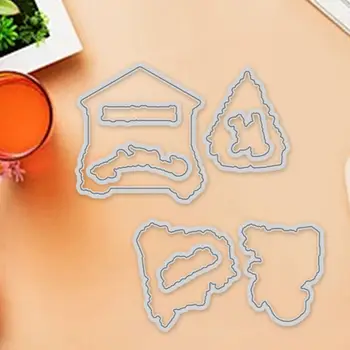 Vánoční razítka a raznice 2024 pro kutily, sada razítek a raznic, razítka, sada kovových vyřezávacích raznic na výrobu přání 10 nejlepší prodej razítka a matrice - №3