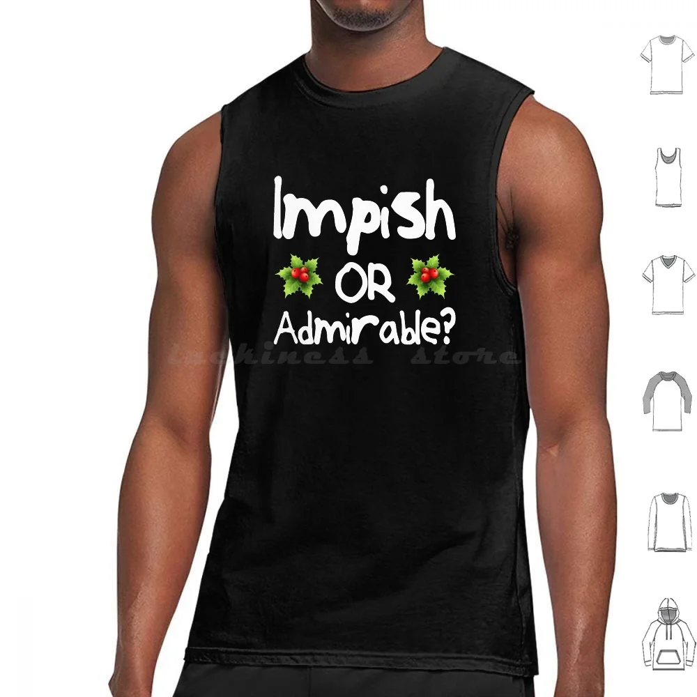 Impish Or Admirable ?-The Office Inspired Belsnickel Design Tank Tops Vest Sleeveless The Office Dwight Schrute Belsnickel