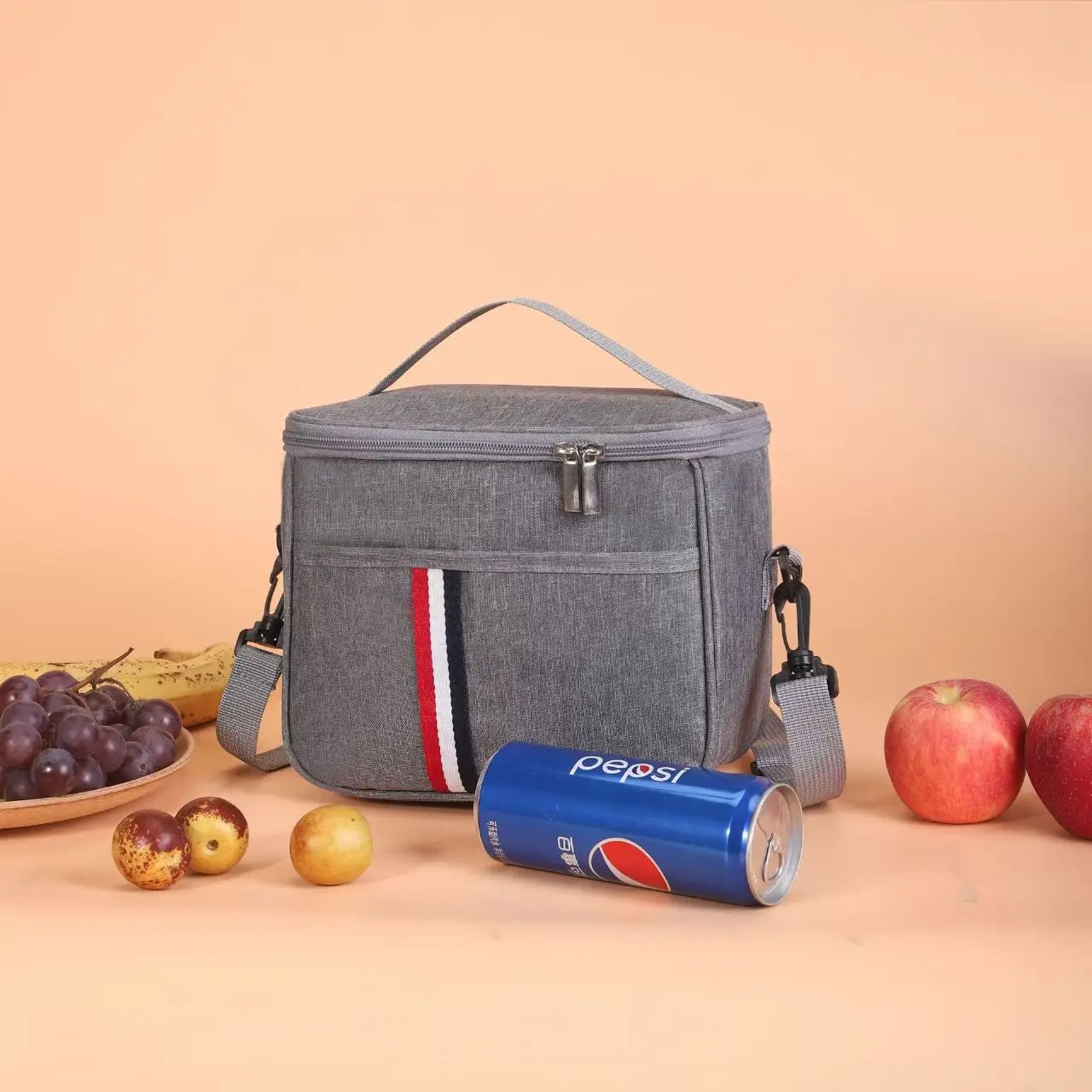 حقيبة غداء أكسفورد مقاومة للماء بسعة كبيرة ومتعددة الجيوب وحقيبة بينتو الحرارية للطلاب بكتف واحد وحقيبة تخزين عبر الجسم #6