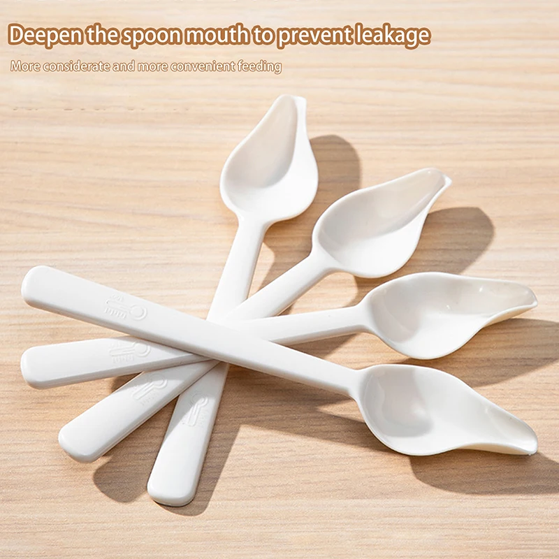 5 قطعة ملعقة للتغذية لفرخ الببغاء البلاستيك عالي-ملعقة تغذية مقاومة للحرارة اليدوية-الببغاوات المقدسة تغذية الطيور الصغيرة #3