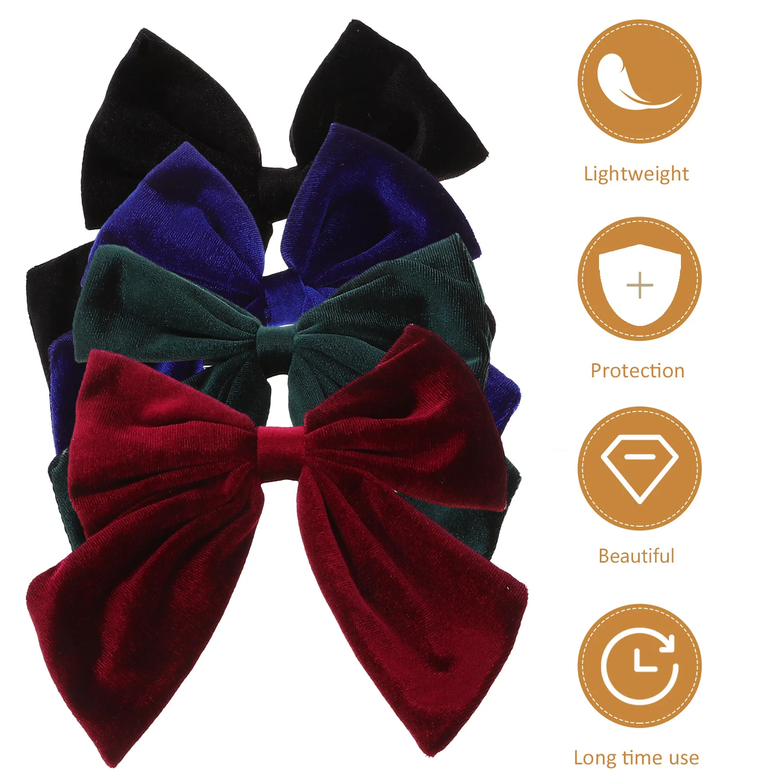 

4Pcs Bow Cloth Hair Clips Trendy and Charming Hair Bows for Little Girls High-Quality Fashion Accessories for Stage Birthday