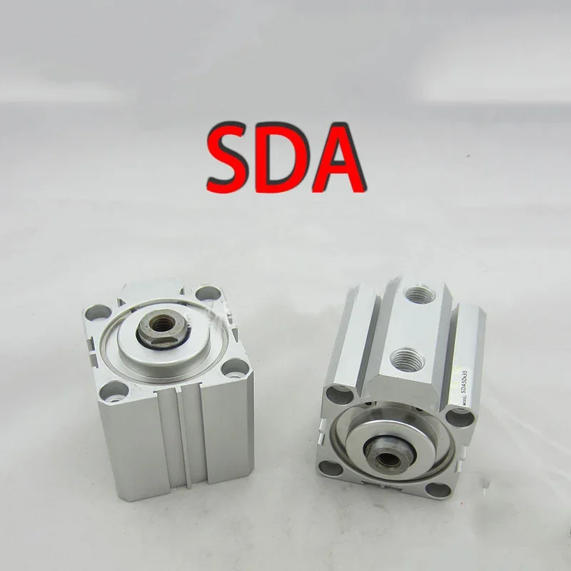 1PC New SDA40*5X10X15*20*25X30*35X40X50/60/75/80/100 Pneumatic Dual Action SDA Series Thin Type Air Cylinder