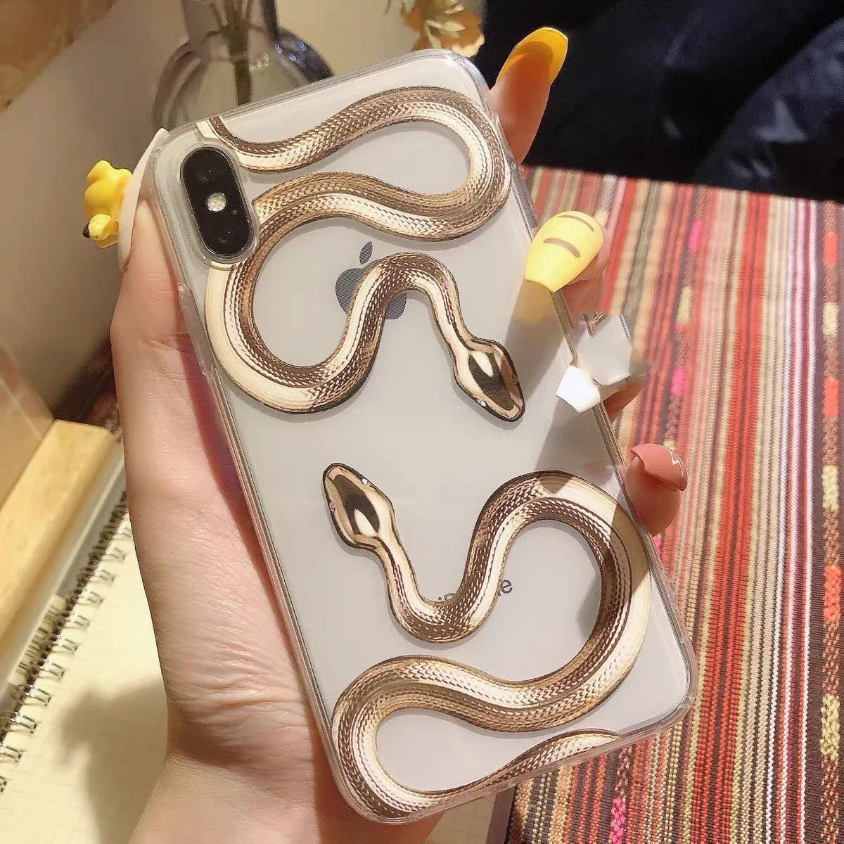 Luxurious Gold Snake Case for iPhone 15 14 13 12 11 Pro Max Mini X XR XS Max SE 7 8 Plus Case Dragon Fundas For iPhone 13 Cover