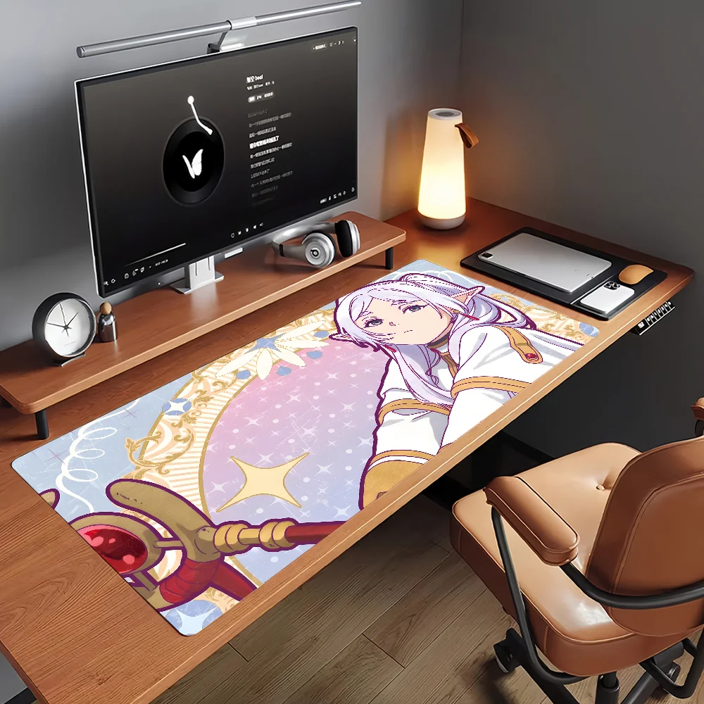 Anime Frieren at the Funeral Mouse Pad Non-slip Rubber Gamer Balance Computer Mat Decoracion Deskmat Laptop Office Large