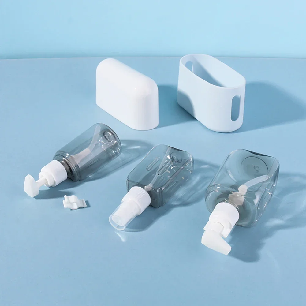 Juego de botellas de viaje, champú, Gel de ducha, loción para lavar a mano, botella vacía dividida, Kit de viaje, accesorios, juego de brochas de maquillaje