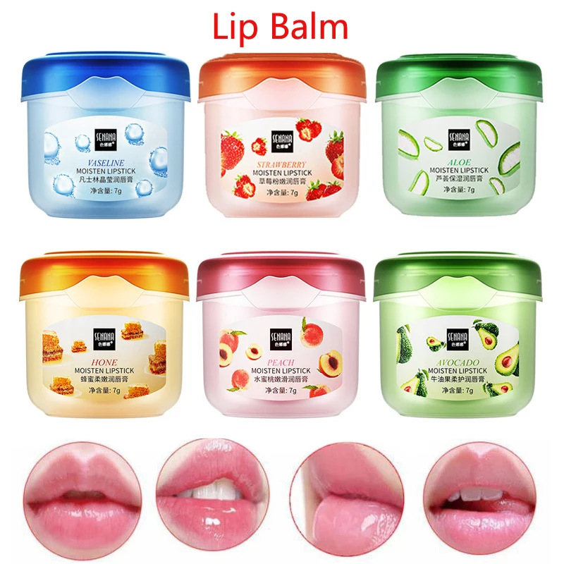 

Fruit Lip Balm Moisturizing Lipstick Base Moisturizer Makeup Natural Plant Anti-Cracking Lip Care Petroleum Jelly Lip Balm