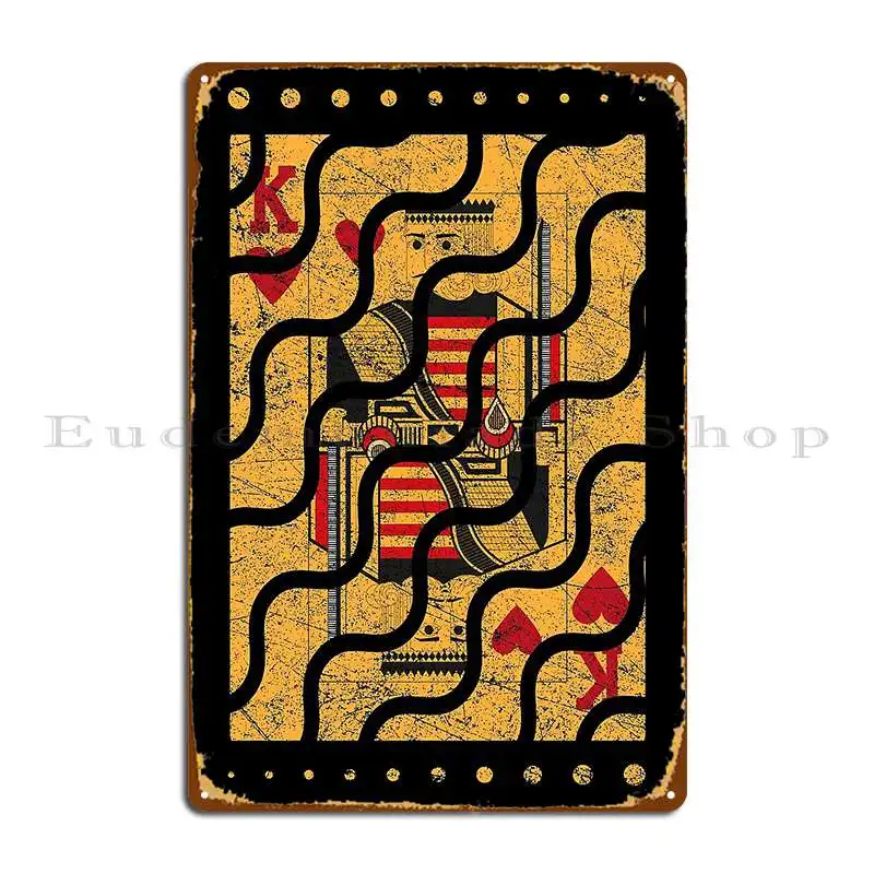 بطاقات لعبة البوكر ملك القلوب ، لعبة رقائق الكازينو ، رهان طي الماس للمقامرة ، لافتات معدنية ، ديكور حائط ، لوحات طباعة #1