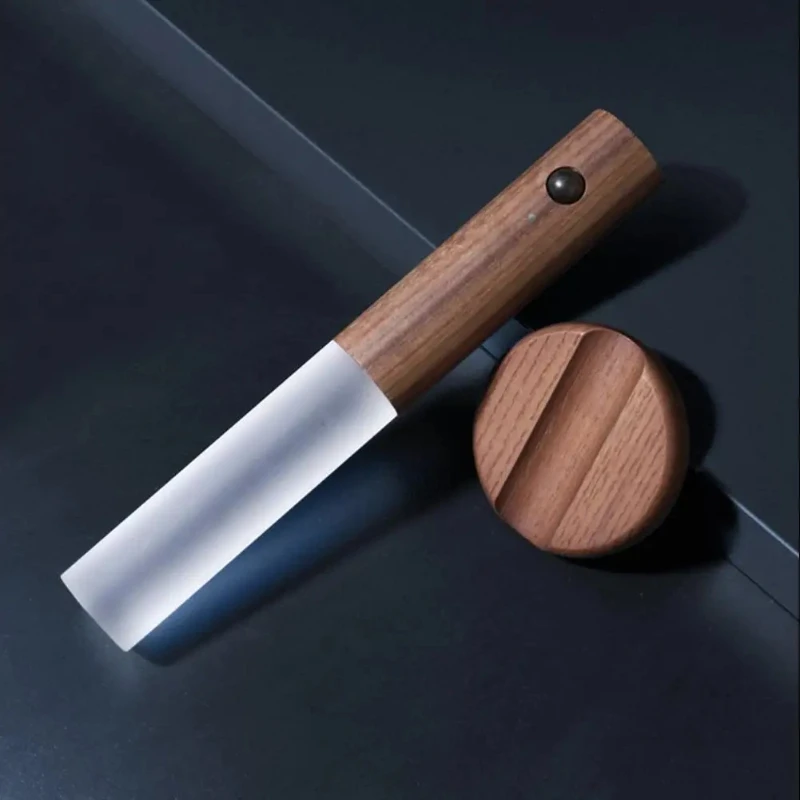 ضوء حائط خشبي Led ضوء ليلي مدمج في بطارية قابلة للشحن 500 مللي أمبير في الساعة مستشعر الجسم الذكي مصباح حائط قابل لإعادة الشحن لغرفة النوم #6