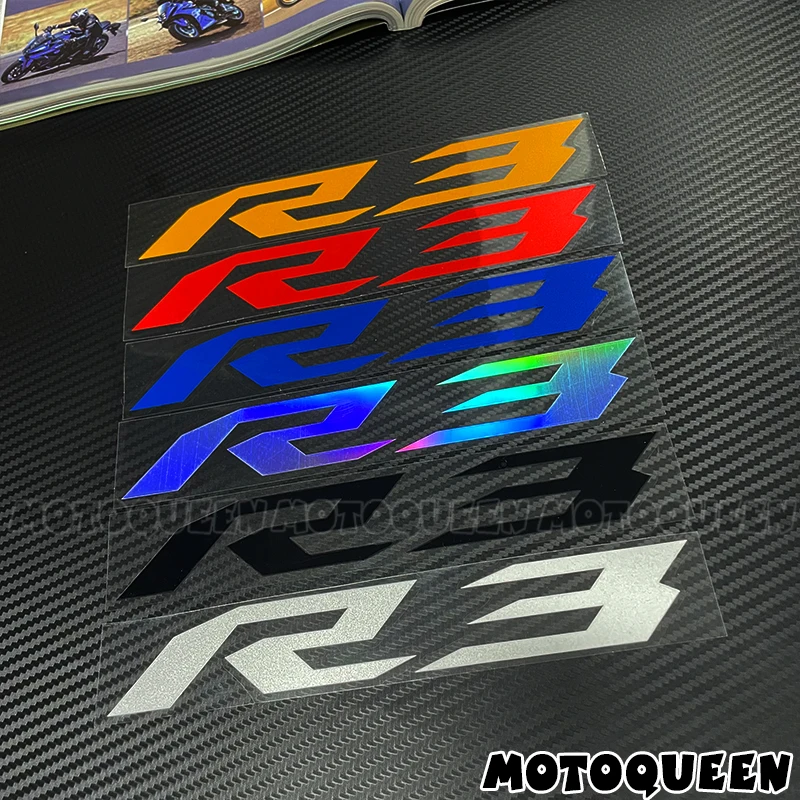 For YZF-R3 YZF R3 2X Motorcycle Body Shell Wheels Fairing Label Emblem Helmet Tank Pad Decoration Reflective Decals Stickers