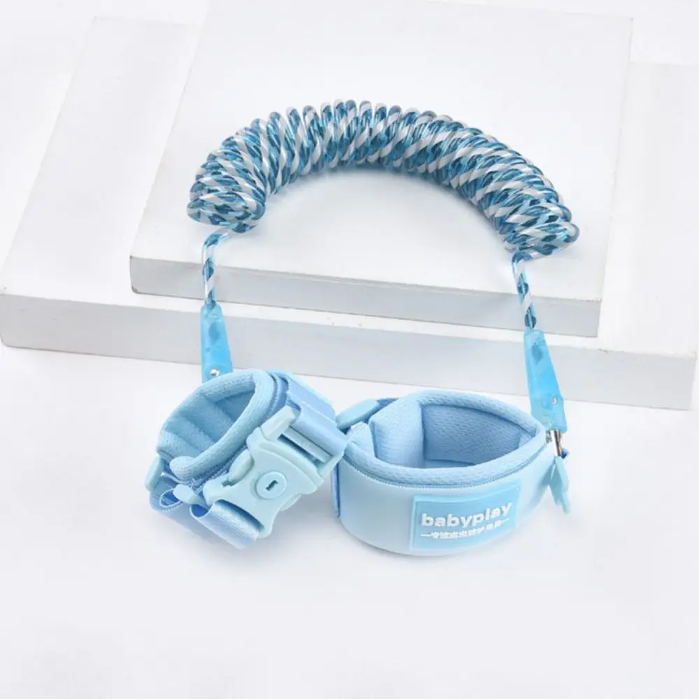 Pulsera elástica de cuerda de tracción para bebé, prevención de pérdidas, arnés de seguridad para niños, bloqueo de llave, reflejo, banda de enlace de muñeca antipérdida