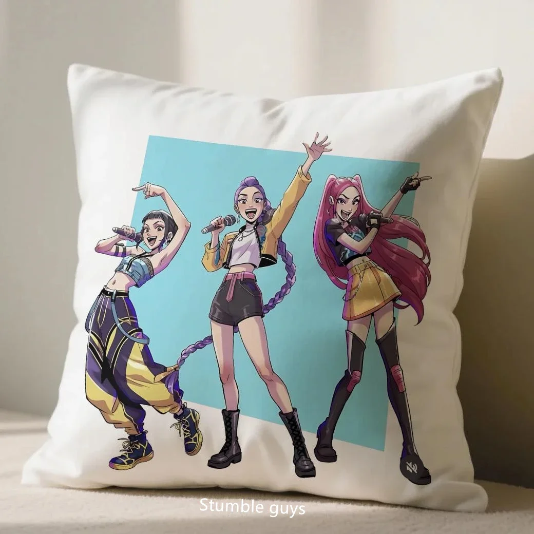 

Demon Hunters Kpop Sofa Pillowcase Anime 45X45cm Cushion Cover Bedroom