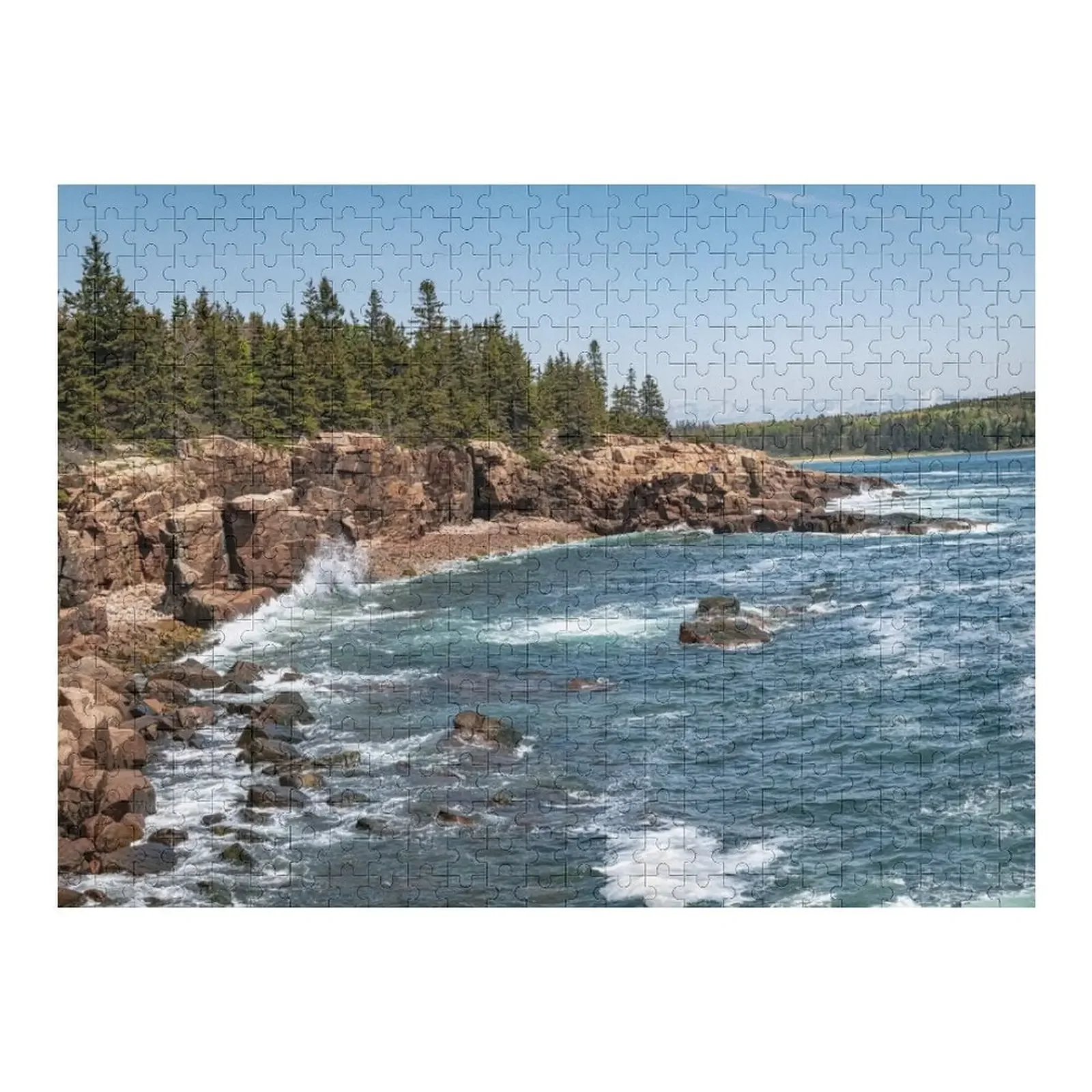 

Maine Coastline Jigsaw Puzzle Personalized Baby Toy Personalized Baby Object Puzzle