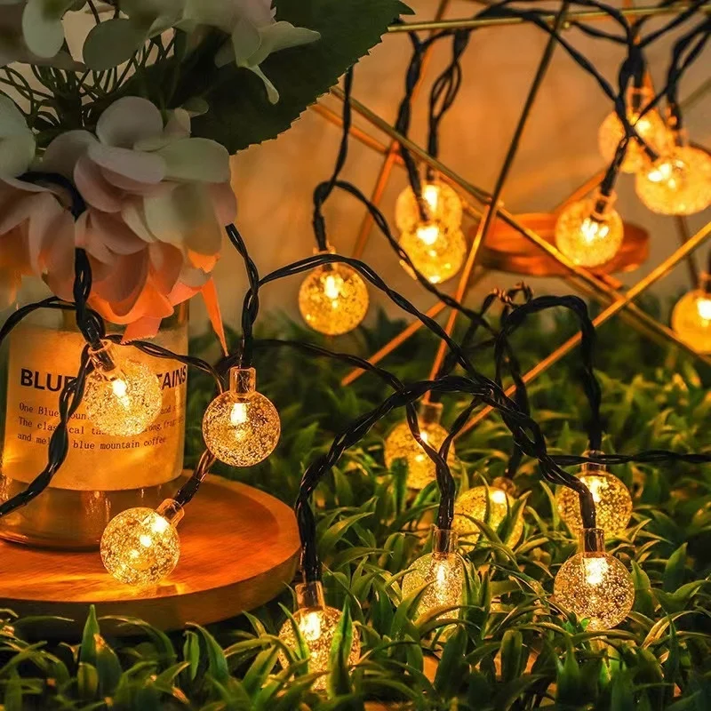 

10M Waterproof Fairy Lights Solar String Light LED Crystal Ball Christmas Wedding Garland Garden Lawn Tree Outdoor Decoration