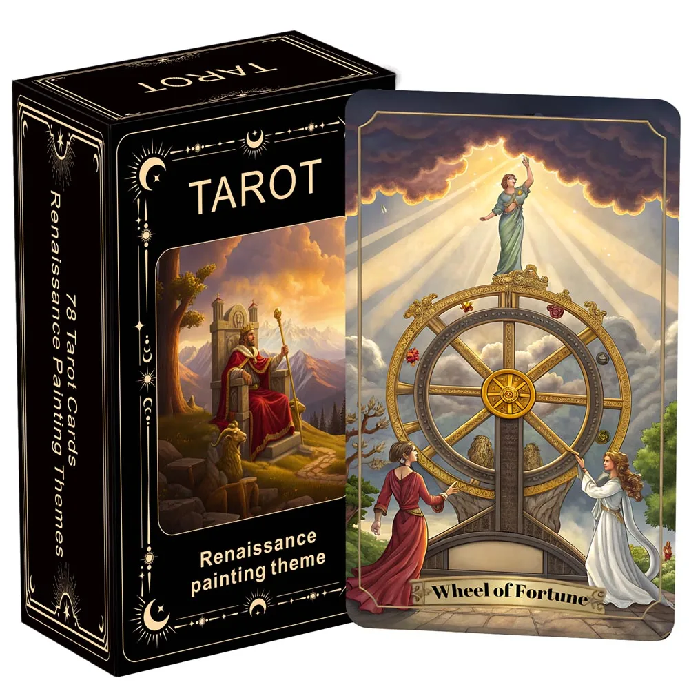 

Набор карт Таро с тематикой живописи эпохи Возрождения, 78 карт, для любителей истории, ценителей искусства, любителей духовных исследований
