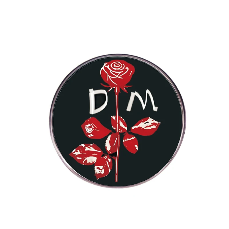 New Pop Depeche Mode Band Round Brooch Rock Music Singer Lyrics Pin Metal Badge Clothes Bag Accessories