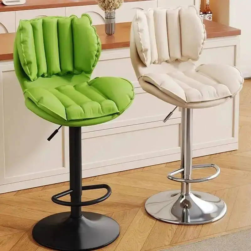 

Lounge Luxury Swivel Barstools Counter Nordic Reception Desks Accent Barstools Designer Black Suite Bancos De Bar Furniture