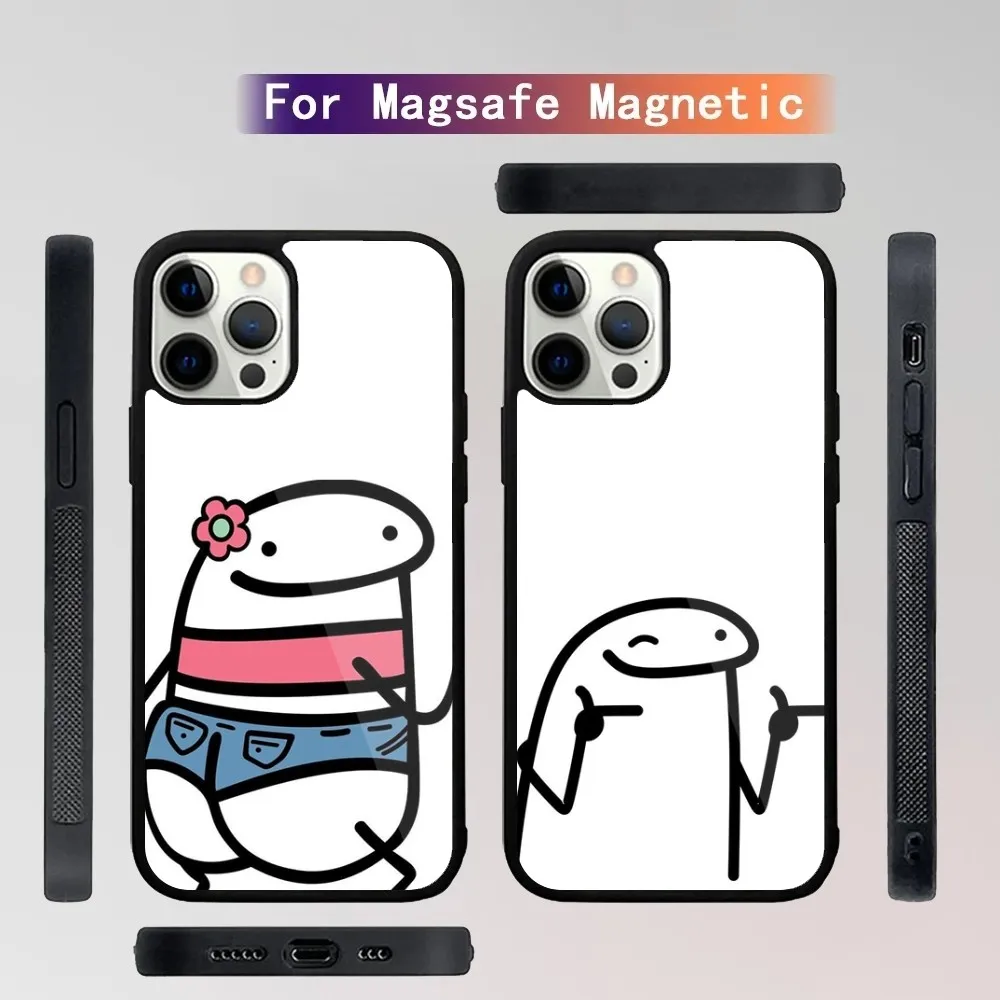 

Flork Cute Funny Meme Phone Case For iPhone 15,14,13,12,11,Plus,Pro,Max Mini Magsafe Magnetic Wireless Charging