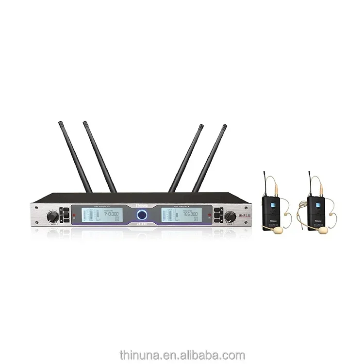 

2025 Thinuna UR-288 Professional Audio Video & Lighting Hot Sale Dual Channel Independent AFS Wireless Microphones for Stage Spe