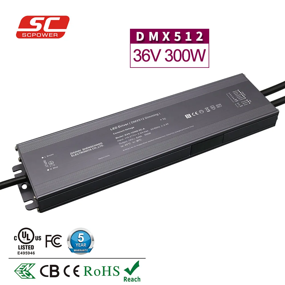 dmx512 rgb led power supply 110 volt to 277v ac 12v 24v 36v 48v dc smart led drivers for dmx 512 light controller