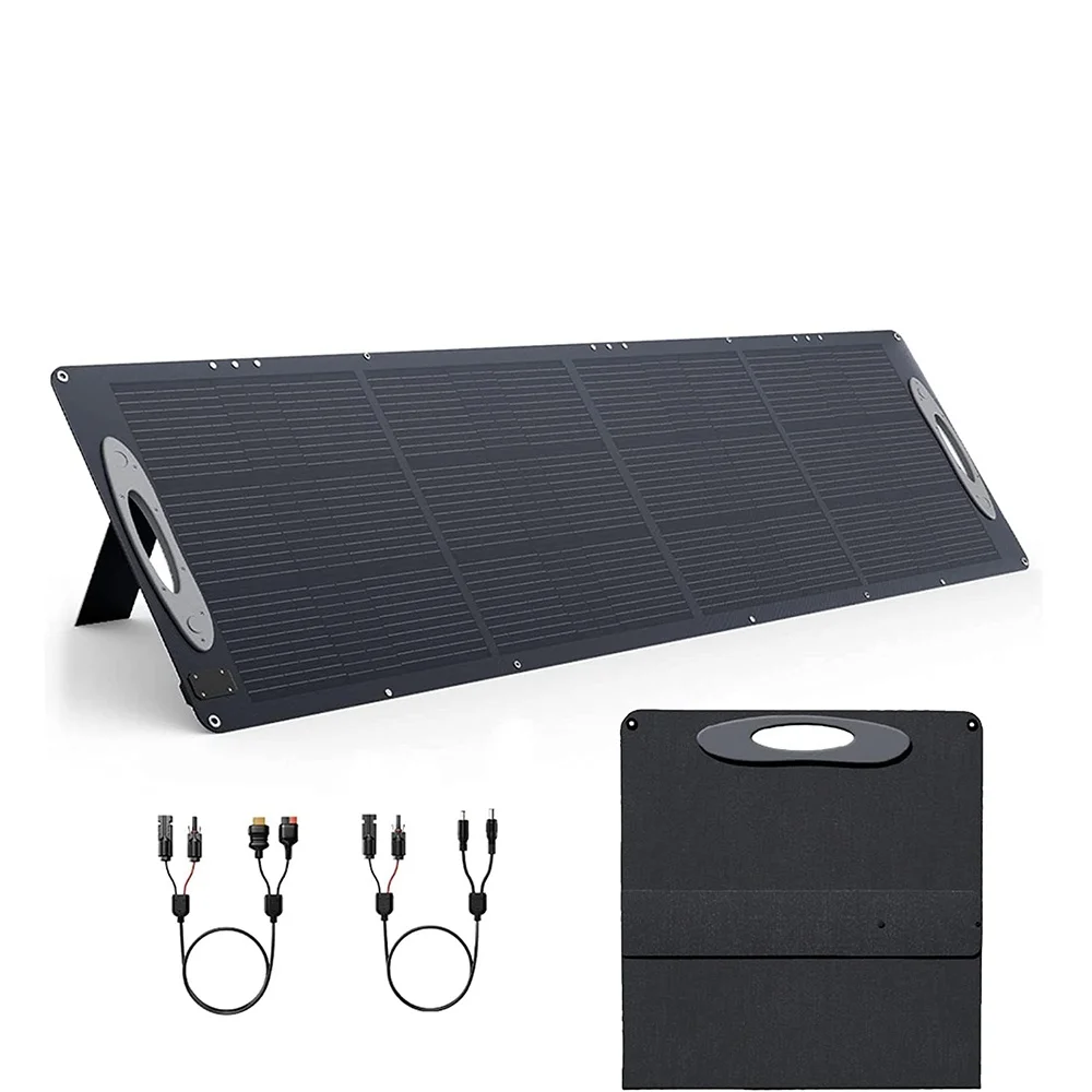 210W Foldable Solar Panel with MC-4 Output to XT60 Cable and USB for Mobile Phones IP68 Waterproof for Outdoor Camping Emergency