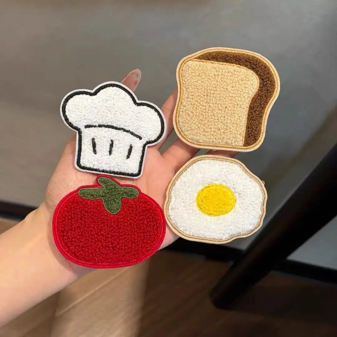 Soft Cartoon Chef Hat Bread Hair Stickers for Bangs Funny Food Design Reusable Magic for Women Girls Daily   Accessories