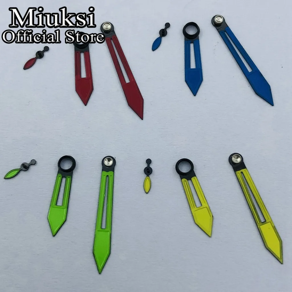 Miuksi blue red yellow green watch hands fit ETA 6497 6498 or Seagull ST3600  ST3620 series movement