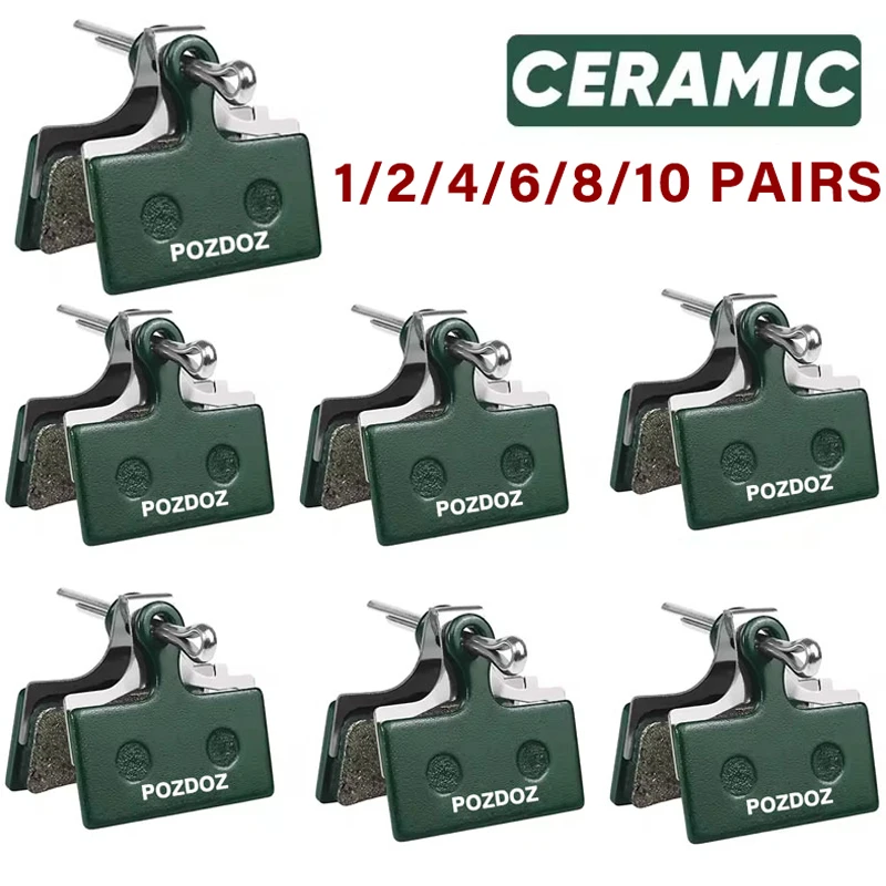 POZDOZ Keramik hydraulische Scheibenbremsbeläge verschleißfeste Scheibenbremsbeläge für SHIMANO F01A F03C G01S G03C 1–10 Paar MTB-Bremsbeläge
