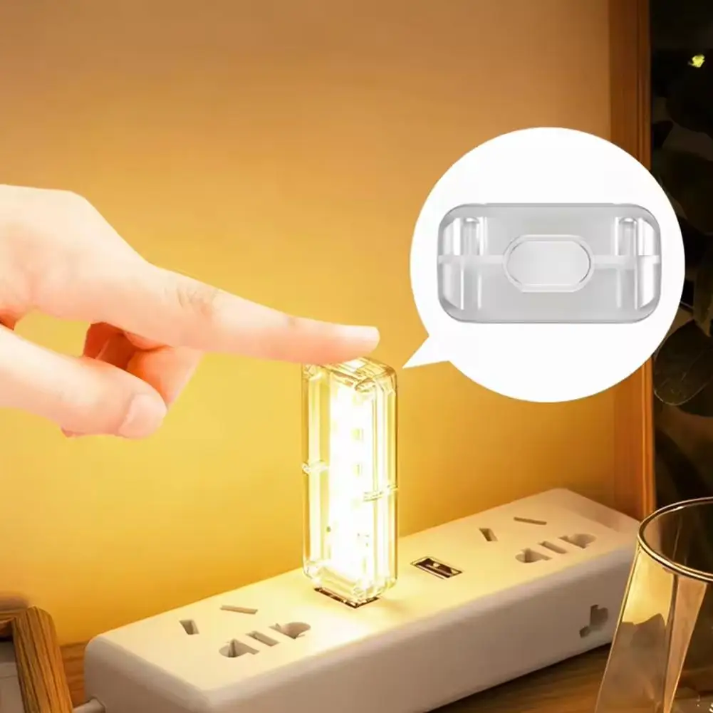 10 LED اللمس يعتم USB ضوء الليل 5 فولت المحمولة 3000 كيلو/6500 كيلو لغرفة النوم دراسة الكمبيوتر المحمول المحمول قوة البنك المكونات في الإضاءة
