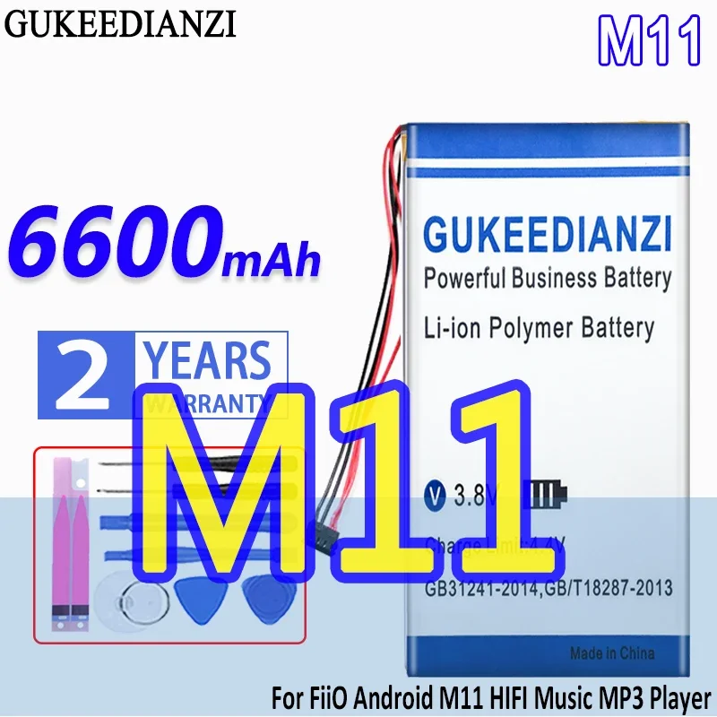 Аккумулятор емкостью 6600 мАч для FiiO Android M11 Pro M11Pro HIFI, музыкальный mp3-плеер, цифровые батареи Аккумулятор емкостью 6600 мАч для FiiO Android M11 Pro M11Pro HIFI, музыкальный mp3-плеер, цифровые батареи