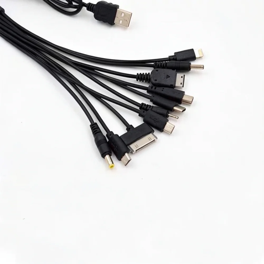 Ten In One Charging Cable Multi Connector Power Supply Cord Universal Fast Charger For Phone Tablet Device Durable Wire