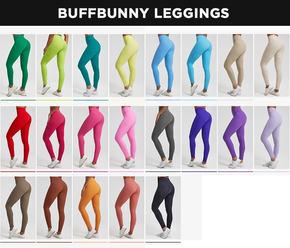 Buffbunny Leggings Yoga 3 Line Elastic Women Fitness Tights Autumn Winter Gym Pants Female Booty Push Up Running Sports Leggins