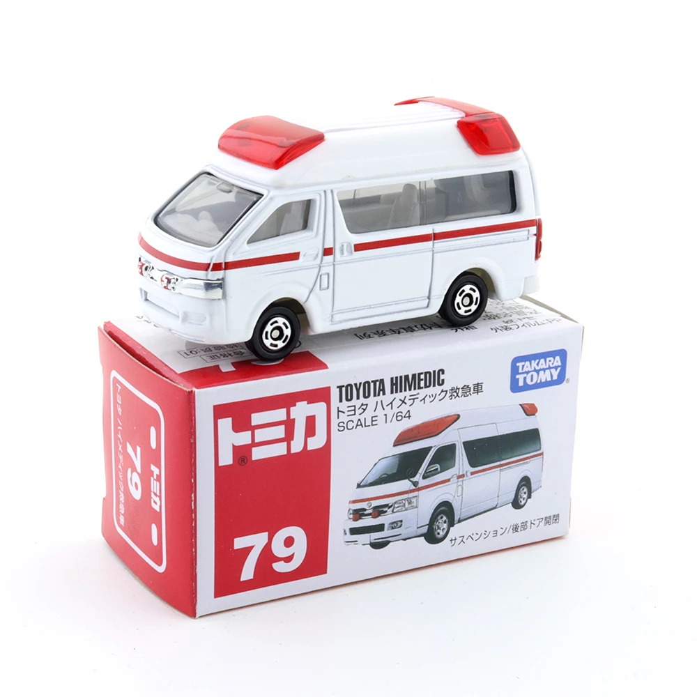 Takara Tomy Tomica No.79 Toyota Himedic Ambulance 1/64 Car Truck Diecast Automotive Model Ornaments Cas Toys Gift Decorations