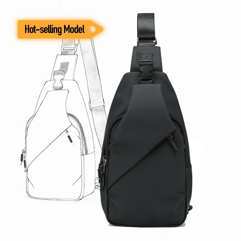 Male Sling Bag Waterproof, Brand L&M Men's Shoulder Bags Lightweight, High-quality Chest Packet, Causal Style Cross Backpack