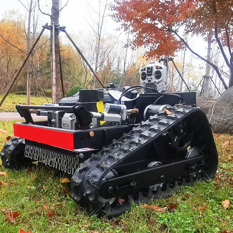 Cortador de grama com controle remoto de partida elétrica personalizado Mini cortador de grama robô Rc com acessórios para arado de neve