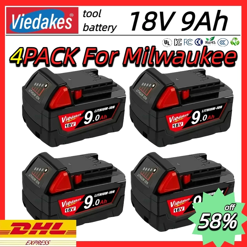 

for milwaukee 18V battery Lithium-Ion High Capacity 48-11-1830 MV18B V18 F38 0824-24 Hammer Drill 0880-20 0920-23