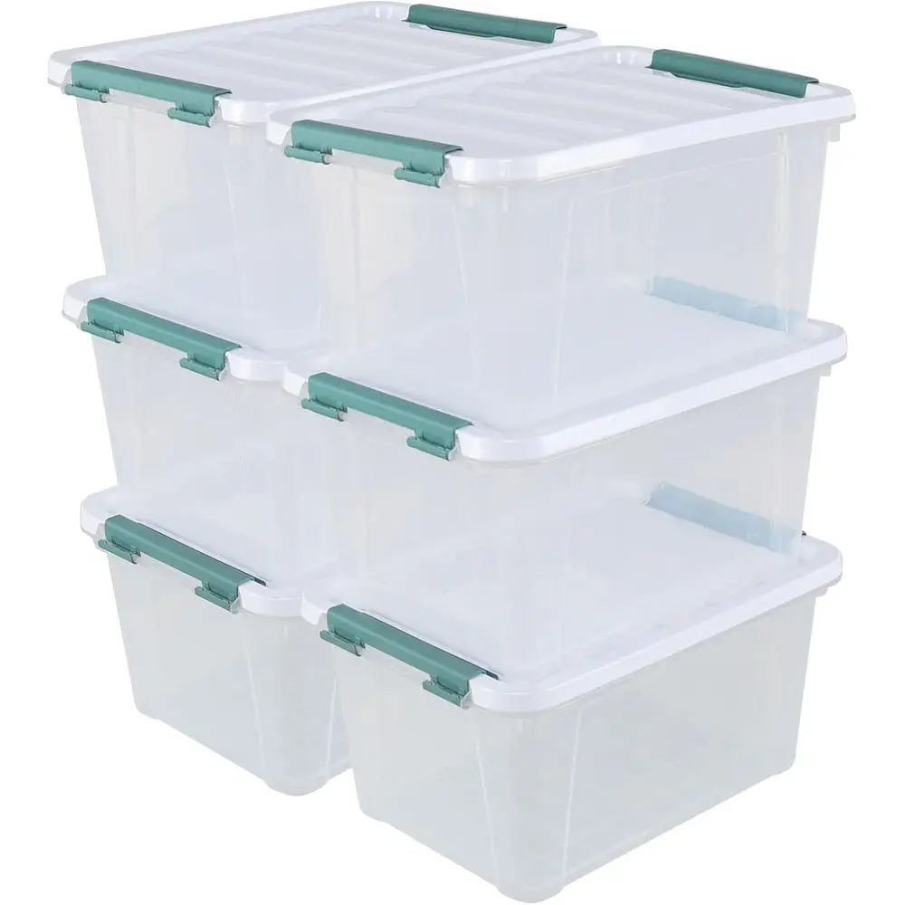 

Набор из 6 прозрачных пластиковых контейнеров для хранения с крышками