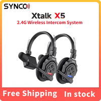 Synco Xtalk X1 X2 X5 2.4G Full-Duplex Single-Ear Remote Headset Wireless Intercom System for Film and Television Shooting