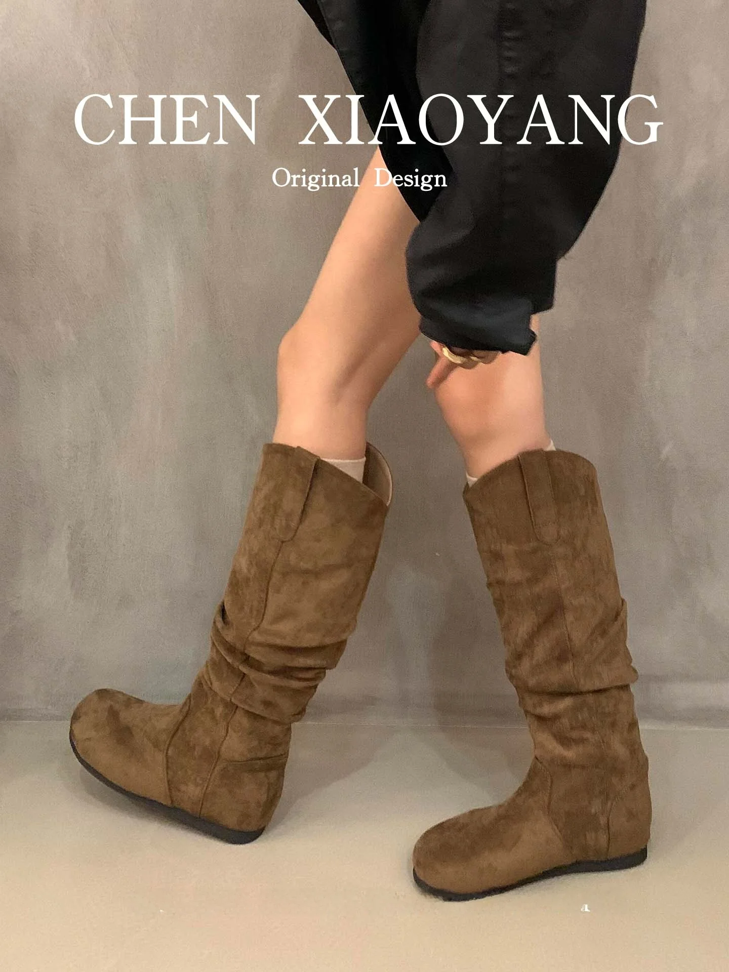 bottes-longues-retro-en-cuir-veritable-pour-femme-bottes-hautes-en-velours-plie-hauteur-accrue-nouvelle-collection-automne-hiver