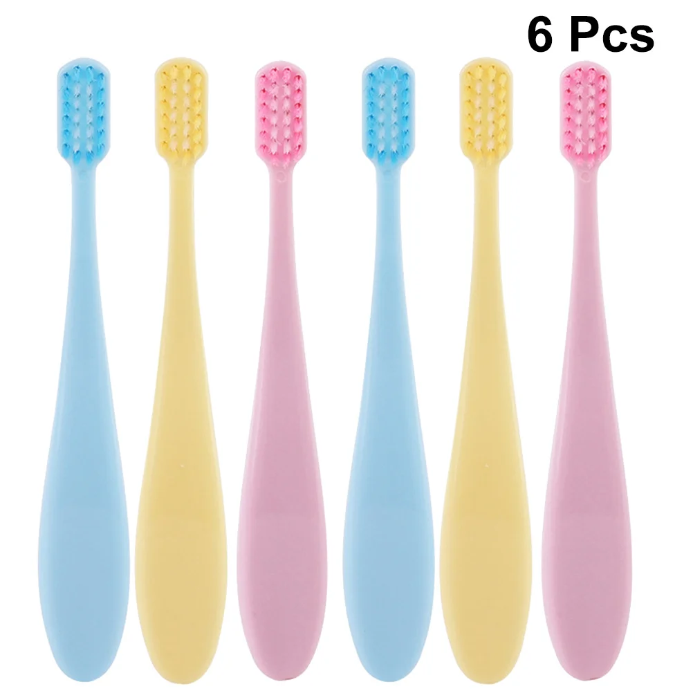 

6Pcs Kids Toothbrush Set Premium Soft Bristle Ergonomic Handle for Effective Teeth Cleaning Oral Care Training Brush Children