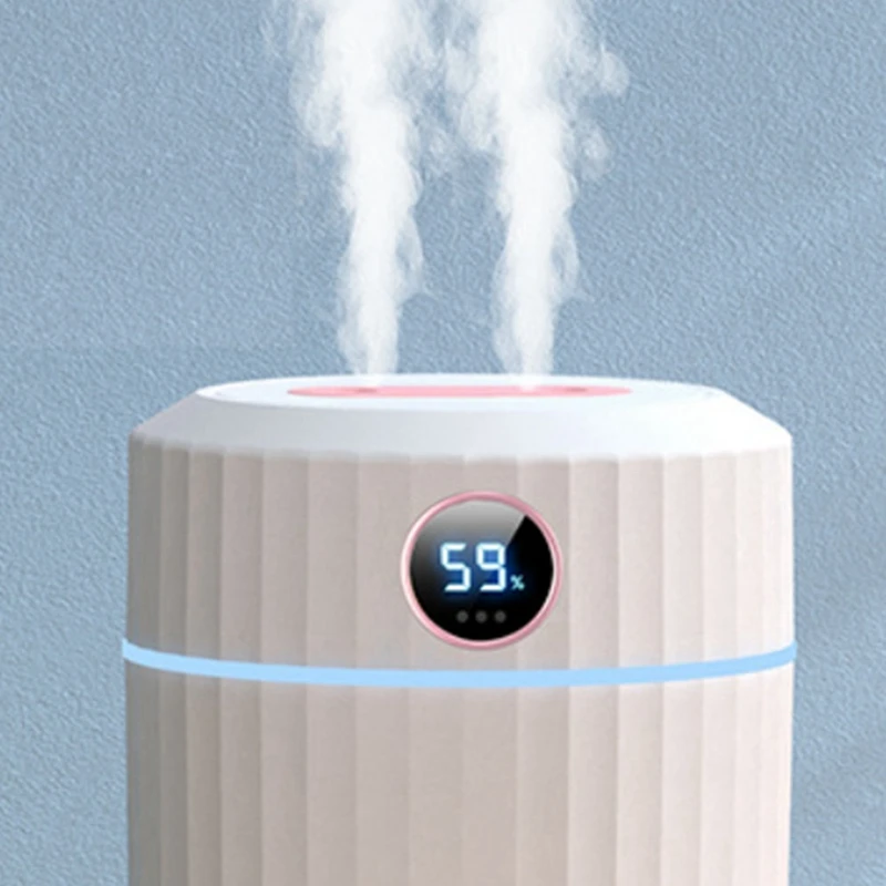 Humidificateur d'air à double buse avec écran LCD, diffuseur d'huiles essentielles et d'arômes, humidificateurs à ultrasons, 2L